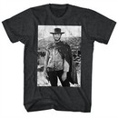 Clint Eastwood Shirt Distressed Photo Black T-Shirt