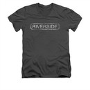 Concord Music Group Shirt Slim Fit V-Neck Riverside Charcoal T-Shirt