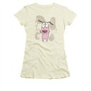 Courage The Cowardly Dog Shirt Juniors Monsters Cream Tee T-Shirt