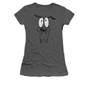Courage The Cowardly Dog Shirt Juniors Scared Charcoal Tee T-Shirt
