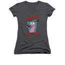 Courage The Cowardly Dog Shirt Juniors V Neck Not Gonna Like Charcoal Tee T-Shirt