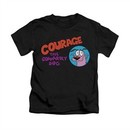 Courage The Cowardly Dog Shirt Kids Courage Logo Black Youth Tee T-Shirt