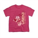 Courage The Cowardly Dog Shirt Kids Running Scared Hot Pink Youth Tee T-Shirt