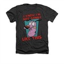 Courage The Cowardly Dog Shirt Not Gonna Like Adult Heather Charcoal Tee T-Shirt