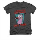 Courage The Cowardly Dog Shirt Slim Fit V Neck Not Gonna Like Charcoal Tee T-Shirt