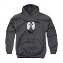 Courage The Cowardly Dog Youth Hoodie Scared Charcoal Kids Hoody