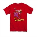 Cow & Chicken Shirt Al Rescate Adult Red Tee T-Shirt