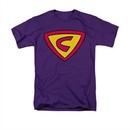 Cow & Chicken Shirt Super Cow Logo Adult Purple Tee T-Shirt