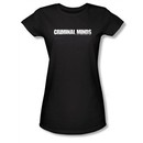 Criminal Minds Logo Juniors T-shirt TV Crime Drama Black Tee Shirt