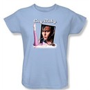Cry Baby Ladies T-shirt Movie Title Light Blue Tee Shirt