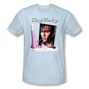 Cry Baby Slim Fit T-shirt Movie Title Adult Light Blue Tee Shirt