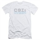 CSI Cyber Shirt Slim Fit Logo White T-Shirt
