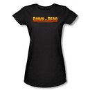 Dawn Of The Dead Juniors T-shirt Movie Dawn Logo Black Tee Shirt