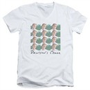 Dawson's Creek Slim Fit V-Neck Shirt Feelings White T-Shirt