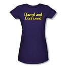 Dazed And Confused Juniors T-shirt Dazed Logo Purple Tee Shirt