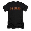 Def Leppard Shirt Slim Fit Horizontal Logo Black T-Shirt