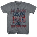 Def Leppard Shirt USA Tour 1983 Grey Tee T-Shirt