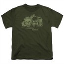 Delta Force Kids Shirt Explosion Military Green T-Shirt