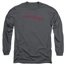 Delta Force Long Sleeve Shirt Distressed Logo Charcoal Tee T-Shirt