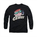 Dexter's Laboratory Genius Long Sleeve Black Tee T-Shirt