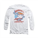 Dexter's Laboratory Shirt Quickly Long Sleeve White Tee T-Shirt