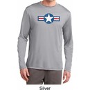 Distressed Air Force Star Mens Dry Wicking Long Sleeve Shirt