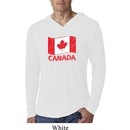 Distressed Canada Flag Lightweight Hoodie Shirt