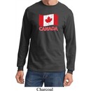 Distressed Canada Flag Long Sleeve Shirt