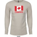 Distressed Canada Flag Long Sleeve Thermal Shirt