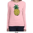 Distressed Pineapple Ladies Long Sleeve Shirt