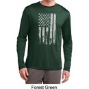 Distressed Stars and Stripes Flag Mens Dry Wicking Long Sleeve Shirt
