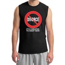 Divorce T-shirt Funny Cheaper To Keep Her White Print Muscle Shirt
