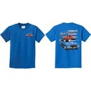 Dodge American Muscle Blue and Red (Front & Back) Youth T-shirt