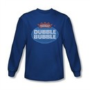 Double Bubble Shirt Vintage Logo Long Sleeve Royal Blue Tee T-Shirt