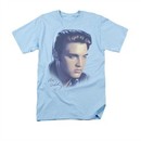 Elvis Presley Shirt Big Portrait Light Blue T-Shirt