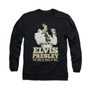 Elvis Presley Shirt Golden Glow Long Sleeve Black Tee T-Shirt