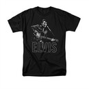 Elvis Presley Shirt Guitar In Hand Black T-Shirt