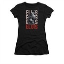 Elvis Presley Shirt Juniors Name In Lights Black T-Shirt