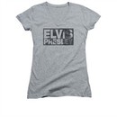 Elvis Presley Shirt Juniors V Neck Block Letters Athletic Heather T-Shirt