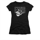 Elvis Presley Shirt Juniors White Glow Black T-Shirt