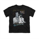 Elvis Presley Shirt Kids Live In Vegas Black T-Shirt