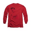 Elvis Presley Shirt On The Range Long Sleeve Red Tee T-Shirt