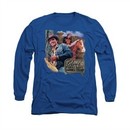 Elvis Presley Shirt Ranch Long Sleeve Royal Blue Tee T-Shirt