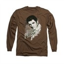 Elvis Presley Shirt Rugged Long Sleeve Brown Tee T-Shirt