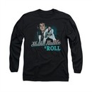 Elvis Presley Shirt Shake Rattle And Roll Long Sleeve Black Tee T-Shirt