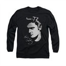 Elvis Presley Shirt Simple Face Long Sleeve Black Tee T-Shirt