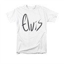 Elvis Presley Shirt Sketchy Name White T-Shirt