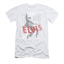 Elvis Presley Shirt Slim Fit Iconic Pose White T-Shirt