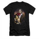 Elvis Presley Shirt Slim Fit Red Scarf 2 Black T-Shirt