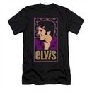 Elvis Presley Shirt Slim Fit Retro Painting Black T-Shirt